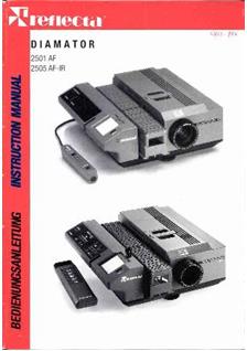 Reflecta Diamator AF 2505 manual. Camera Instructions.